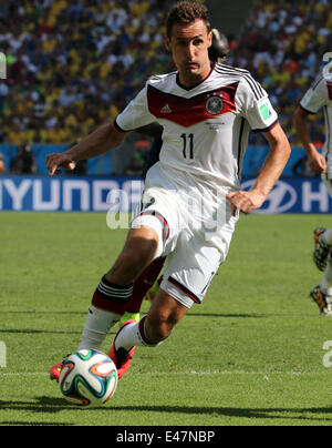 Stadion Maracana, Rio De Janeiro, Brasilien. 4. Juli 2014. Deutschland gegen Frankreich FIFA Fußball Weltmeisterschaft Brasilien. Miroslav Klose (Deutschland) Credit: Aktion Plus Sport/Alamy Live-Nachrichten Stockfoto