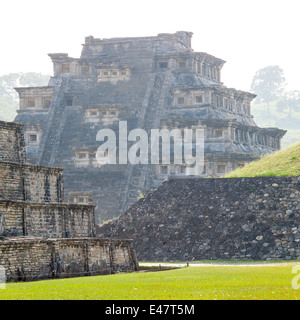 Pyramide der Nischen im späten Nachmittag Licht, Tajin, Veracruz, Mexiko. Stockfoto