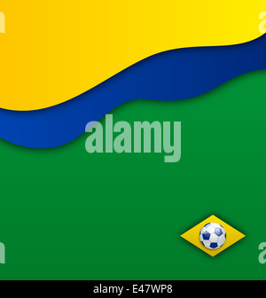 Abbildung abstrakt Hintergrund in Brasilien-Flagge-Konzept Stockfoto