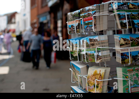 Postkarte-Rack, London, UK Stockfoto