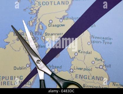 Schottland-Abstimmungen über die Unabhängigkeit von Großbritannien am 18. September 2014 Stockfoto