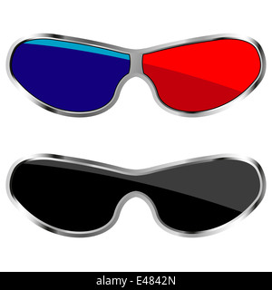 Anaglyphenbrille Stockfoto