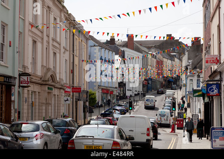 High Street, Haverfordwest, Pembrokeshire Stockfoto