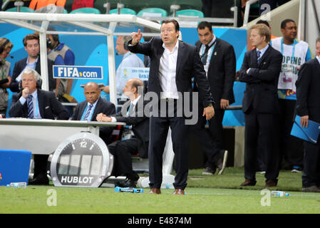 01.07.2014. Salvador, Brasilien. FIFA Fußball-WM, 2. Runde, k.o.-Phase. Belgien vs. USA.  Marc Wilmots Stockfoto