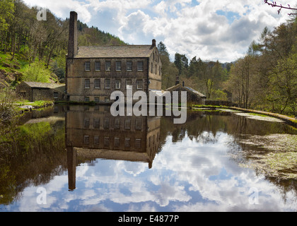 Gibson-Mühle in Hardcastle Klippen Naturpark, Hebden Bridge, Stockfoto