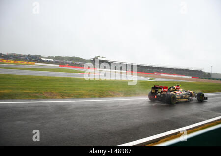 Romain Grosjean (FRA), Lotus F1 Team in Aktion beim britischen Formel 1 Grand Prix, Silverstone im Vereinigten Königreich. Stockfoto