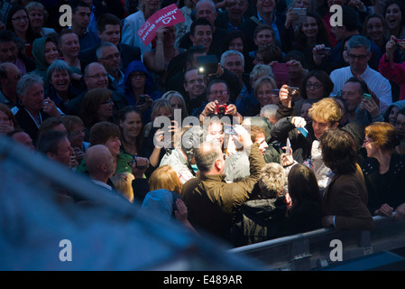 Newmarket Racecourse Abend treffen mit James Blunt Moon Landing World Tour 2014. Stockfoto