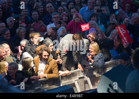 Newmarket Racecourse Abend treffen mit James Blunt Moon Landing World Tour 2014. Stockfoto