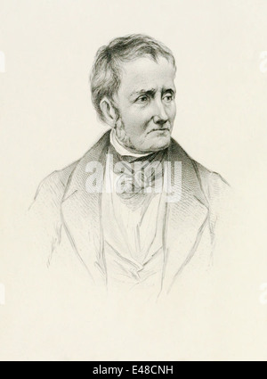 Thomas De Quincey (1785-1859) englische Autorin bekannt für "Geständnisse eines englischen Opium-Eater" zunächst veröffentlicht in "London Magazine" im September und Oktober 1821, ein autobiographischer Bericht über seine sucht nach Laudanum (eine Tinktur aus Opium und Ethanol), eine weit verbreitete Schmerzmittel in der viktorianischen Gesellschaft. Siehe Beschreibung für mehr Informationen. Stockfoto