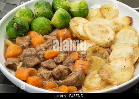 Traditionelle Lancashire Hotpot Nahaufnahme Stockfoto