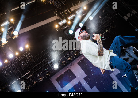 Limp Bizkit Höchstleistungen live Pinkpop Festival 2014 in Niederlande © Roberto Finizio/Alamy Live News Stockfoto