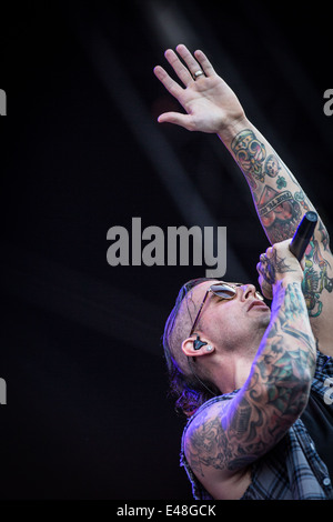 Avenged Sevenfold live beim Pinkpop Festival 2014 in Niederlande © Roberto Finizio/Alamy Live News Stockfoto