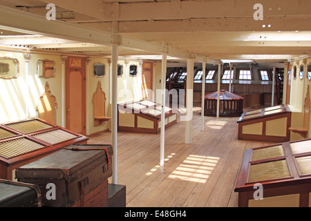 First Class Lounge, SS Great Britain, Bristol Docks, England, Großbritannien, Deutschland, UK, Europa Stockfoto