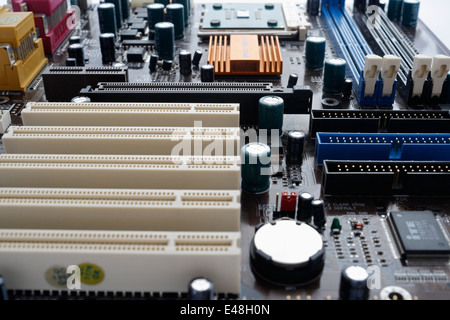 Computer Motherboard mit PCI-Steckplätze Stockfoto