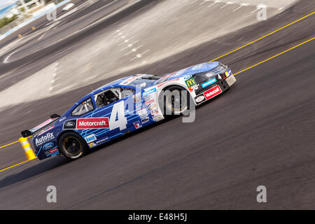 Tours, Frankreich. 5. Juli 2014. NASCAR Whelen Euroserie Rennen auf dem Speedway Tours, Tours, Frankreich. Stockfoto