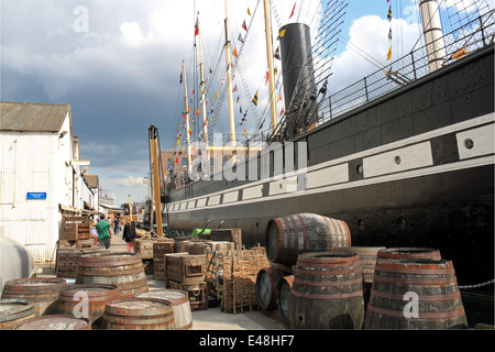 Bestimmungen über Kai, SS Great Britain, Bristol Docks, England, Großbritannien, Deutschland, UK, Europa Stockfoto