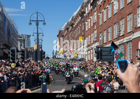 Der Start der Tour de France, Le Grand abzuweichen, Leeds, UK Stockfoto