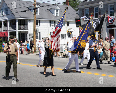 Fourth Of July 1014 Parade am Wolfeboro New Hampshire USA uns Amerika. Independence Day Parade. Stockfoto