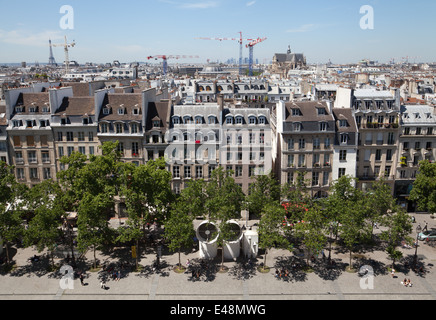 Blick aus dem Centre Georges Pompidou, Paris, Frankreich. Stockfoto