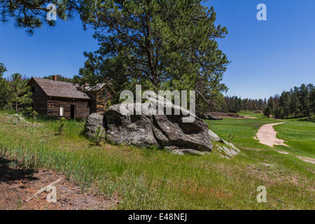 alten verlassenen Bauernhaus in den Black Hills von South Dakota Stockfoto