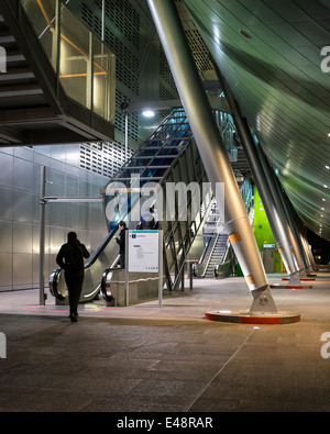 Heron Quays Docklands Light Railway Station Canary Wharf, London, UK Stockfoto