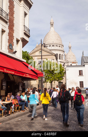 Place du Tertre oder des Malers Square, Paris. Stockfoto