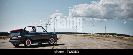 schwarzer Vw Golf 1 gti Stockfoto