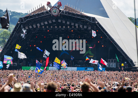 De La Soul live auf der Pyramide-Bühne beim Glastonbury Festival 2014 Stockfoto