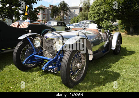 Dublin, Irland. 6. Juli 2014. Terenure Klassiker und Oldtimer-Auto-Show Dublin 2014, mit einer starken turn out of Riley Autos aus im Laufe der Jahre. Terenure gehört zu Irlands größte Zusammenkunft von Oldtimer Autos, wobei seine 23. Jahr in Folge. Bildnachweis: Ian Shipley/Alamy Live-Nachrichten Stockfoto