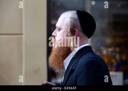 Orthodoxe Juden in Prag Stockfoto