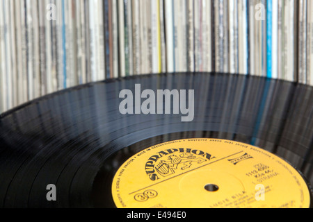 Vinyl-Schallplatten Stockfoto