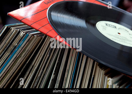 Vinyl-Schallplatten Stockfoto