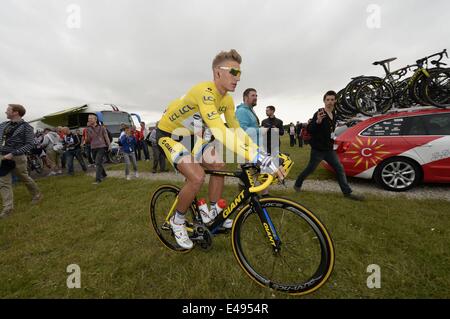 York, Sheffield, UK. 6. Juli 2014. Tour De France Etappe 2, York nach Sheffield. Shimano 2014, Kittel Marcel, York Credit: Aktion Plus Sport/Alamy Live-Nachrichten Stockfoto