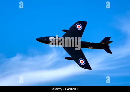 Hawker Hunter T.7B WV318/D G-FFOX im Cotswold Air Show, RAF Kemble, Gloucestershire, 20. Juni 2010. Stockfoto