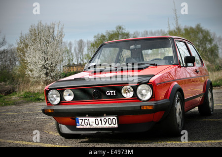 Roten VW Golf Gti Stockfoto