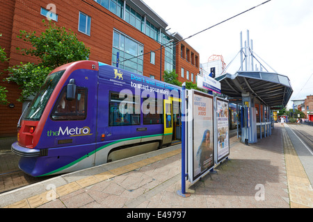 St Georges Metro Station Straßenbahnhaltestelle Bilston Street Wolverhampton West Midlands UK Stockfoto