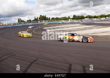 Tours, Frankreich. 6. Juli 2014. NASCAR Whelen Euroserie Rennen auf dem Speedway Tours, Tours, Frankreich. Bildnachweis: Julian Elliott/Alamy Live-Nachrichten Stockfoto