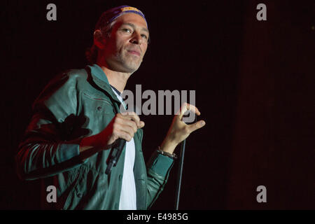 Milwaukee, Wisconsin, USA. 5. Juli 2014. Rapper MATISYAHU tritt beim Sommerfest Musikfestival 2014 in Milwaukee Wisconsin © Daniel DeSlover/ZUMA Draht/Alamy Live News Stockfoto