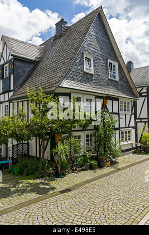 Freudenberg, Häuser in der Altstadt, NRW Deutschland Stockfoto