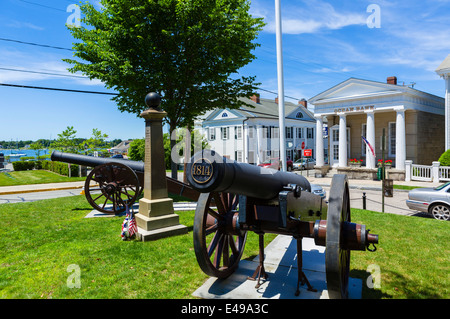 Zentrum der historischen alten Stadt von Stonington, Connecticut, USA Stockfoto