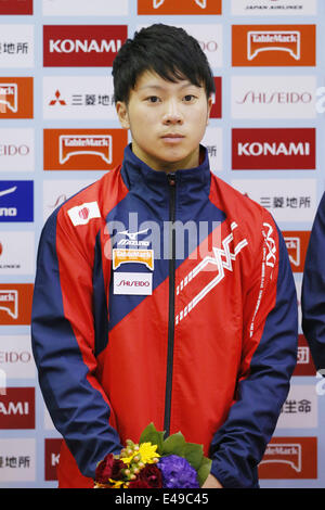 Shogo Nonomura (JPN), 6. Juli 2014 - Kunstturnen: der 68. All Japan künstlerische Gymnastik Apparat Championship, Siegerehrung in Chiba Port Arena, Chiba, Japan. (Foto von Yusuke Nakanishi/AFLO SPORT) Stockfoto