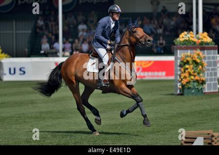 Calgary, Alberta, Kanada, 6. Juli 2014. Quentin Judge Spruce Meadows nordamerikanischen 2014 Credit: Nicolae Mihesan/Alamy Live News Stockfoto