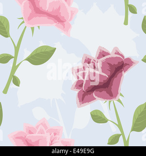 Abstrakte Eleganz nahtlose Blumenmuster. Gerasterte Kopie Stockfoto