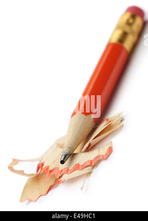 Bleistift mit einer Rasur Stockfoto