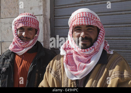 Arabische Menschen, Umm Ar-Rasas, Jordanien Stockfoto