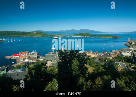 Mull, Sound Kerrera, Kerrara und Oban aus McCaig es Tower, Argyll & Bute Stockfoto