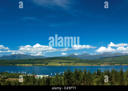 Loch Crerans und Ardgour von Sutherlands Grove, Barcaldine, Argyll & Bute Stockfoto