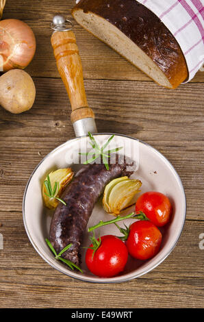 Krupniok traditionelle Blutwurst in der polnischen Küche Stockfoto