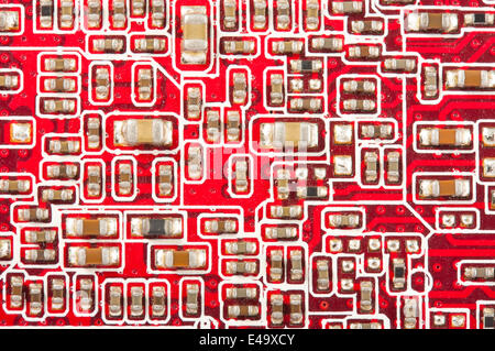 Makroaufnahme einer Computer-motherboard Stockfoto