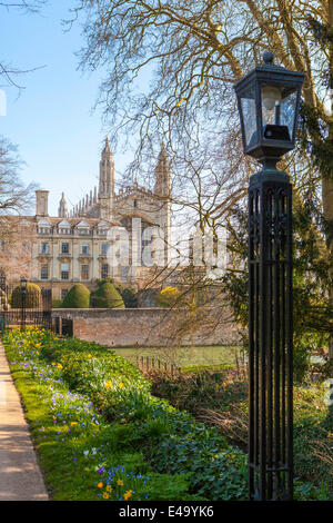 Eine Ansicht des Kings College aus dem Rücken, Cambridge, Cambridgeshire, England, Vereinigtes Königreich, Europa Stockfoto